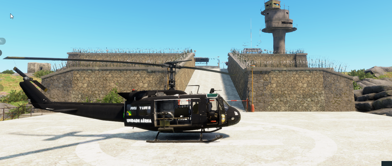 Helicóptero em base tática no Project Life RP